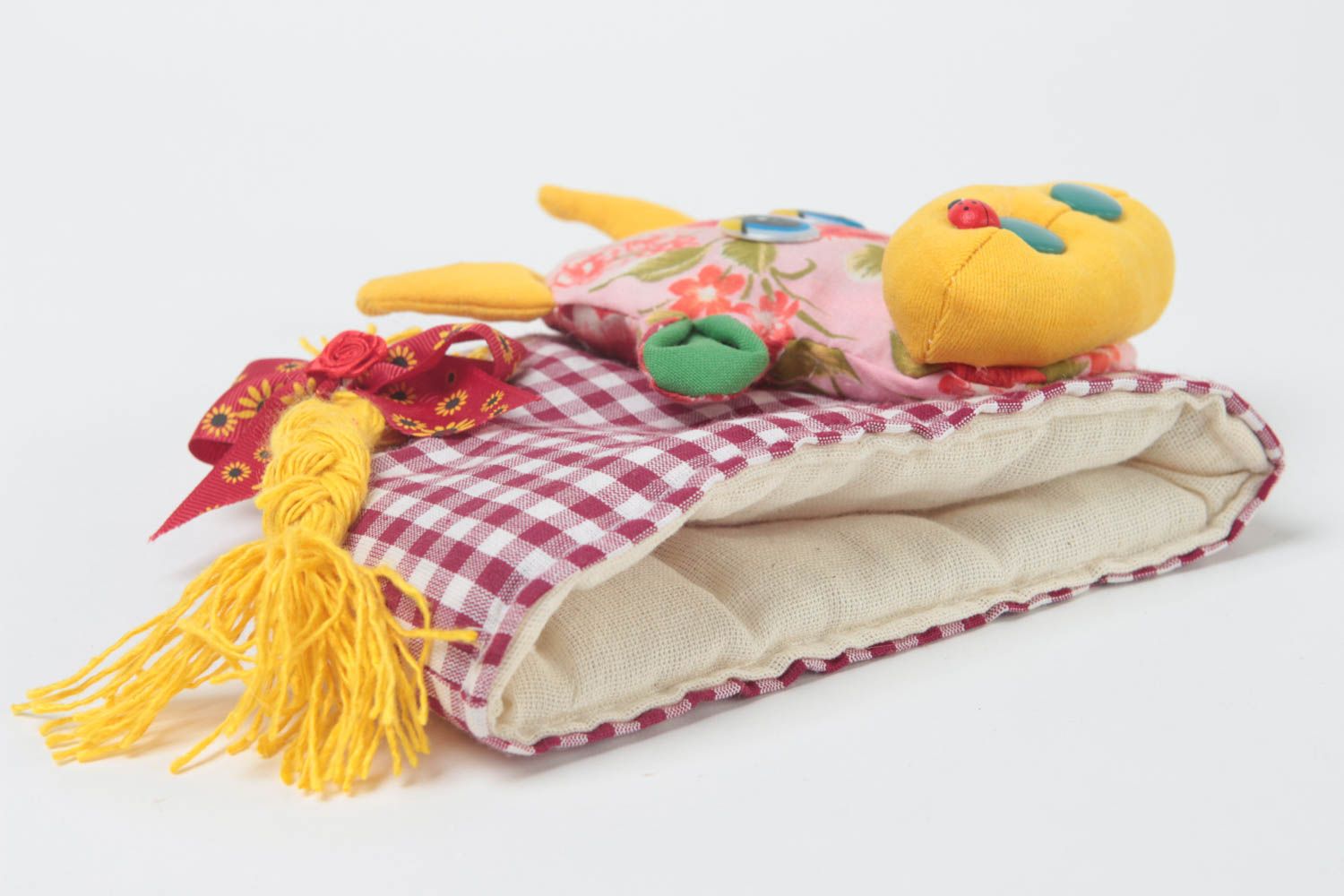 Teewärmer Stoff handmade Designer Geschenke Küchen Accessoire aus Baumwolle  foto 3