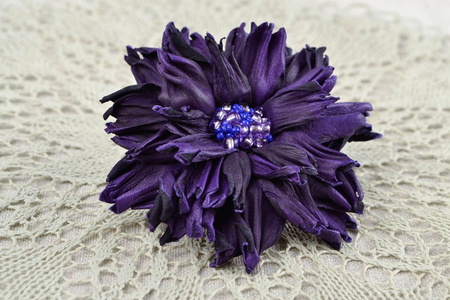 Handmade brooch designer accessory unusual gift for her flower brooch photo 1