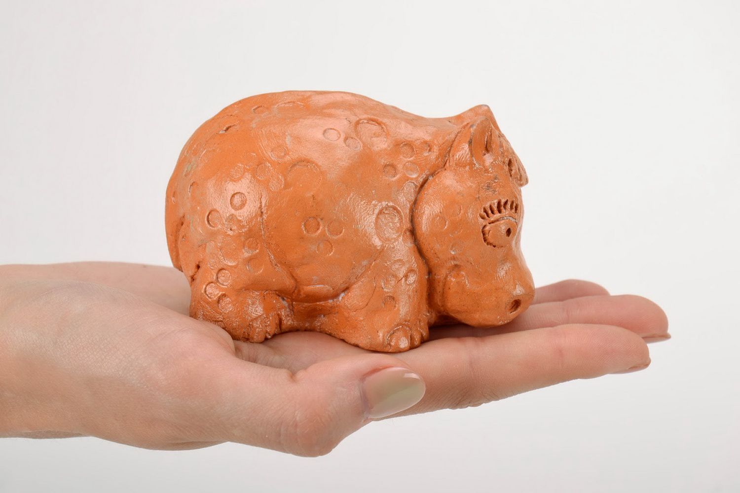 Figurine en argile faite main Hippopotame  photo 5