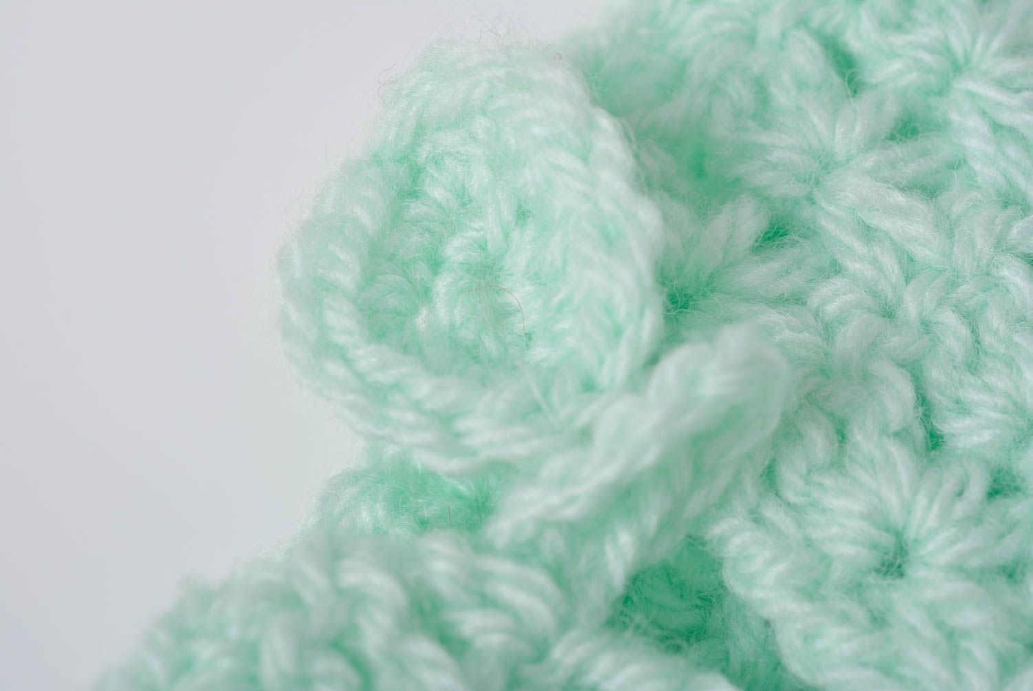 Pull pour tasse tricoté au crochet fait main couleur menthe décoration originale photo 5