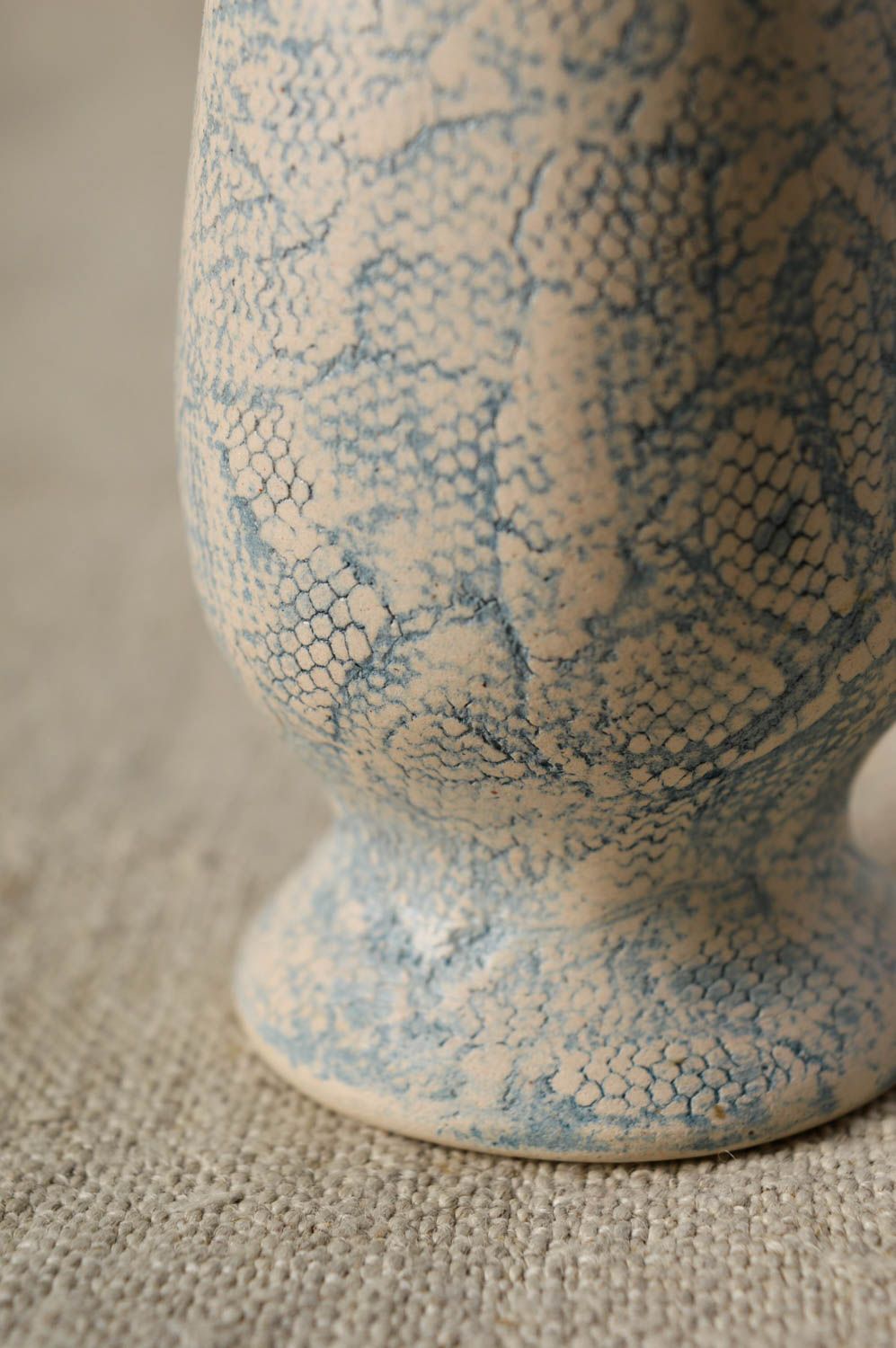 Vase design Déco maison fait main ornement motif dentelle Cadeau original photo 3