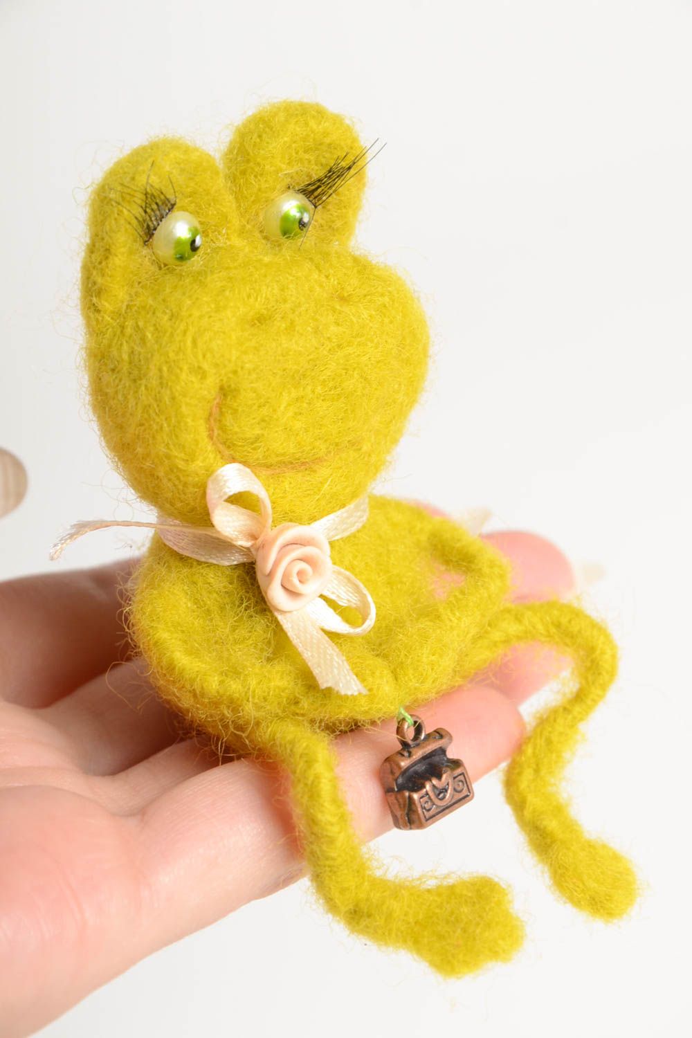 Handmade soft toy animal toy wool felting nursery decor gifts for kids photo 2