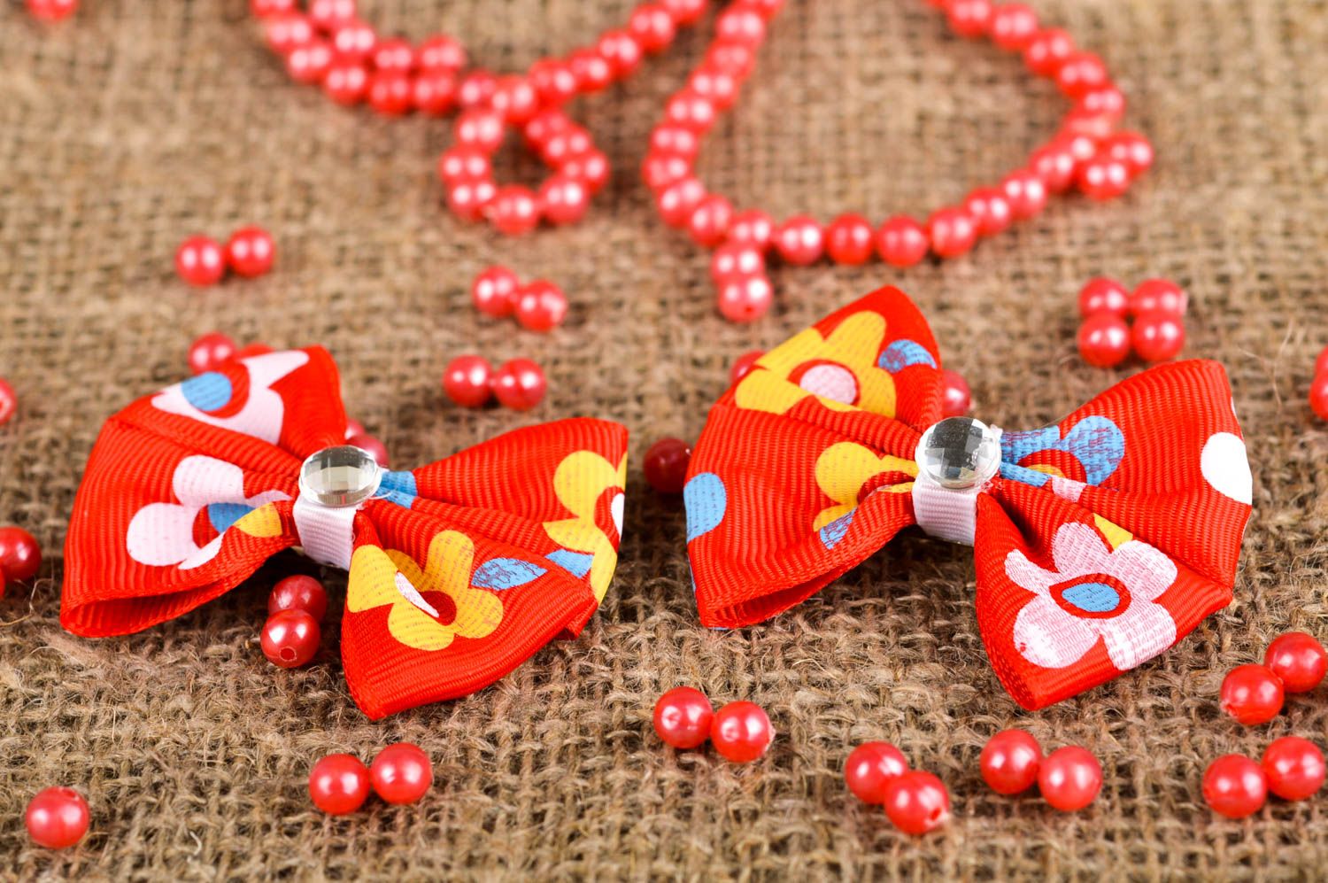 Pinzas de pelo artesanales accesorios para niñas con cintas regalo original foto 1