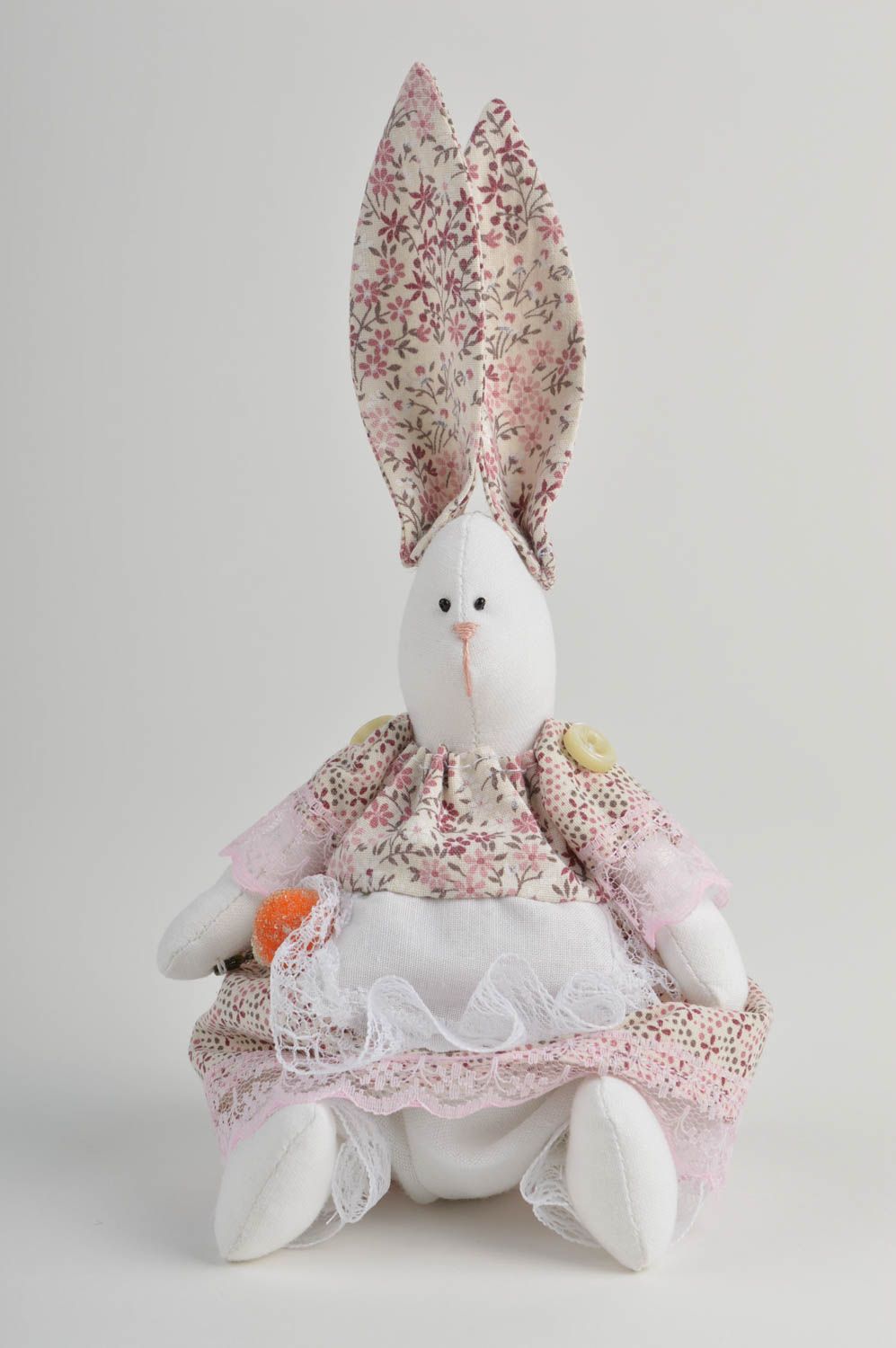 Игрушка заяц ручной работы авторская игрушка для ребенка и дома стильный подарок фото 5