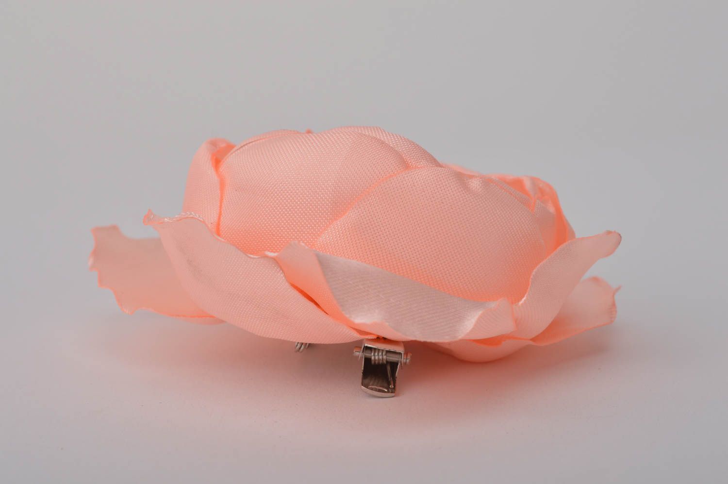 Pinza broche de flor rosada hecho a mano accesorio transformador regalo original foto 8
