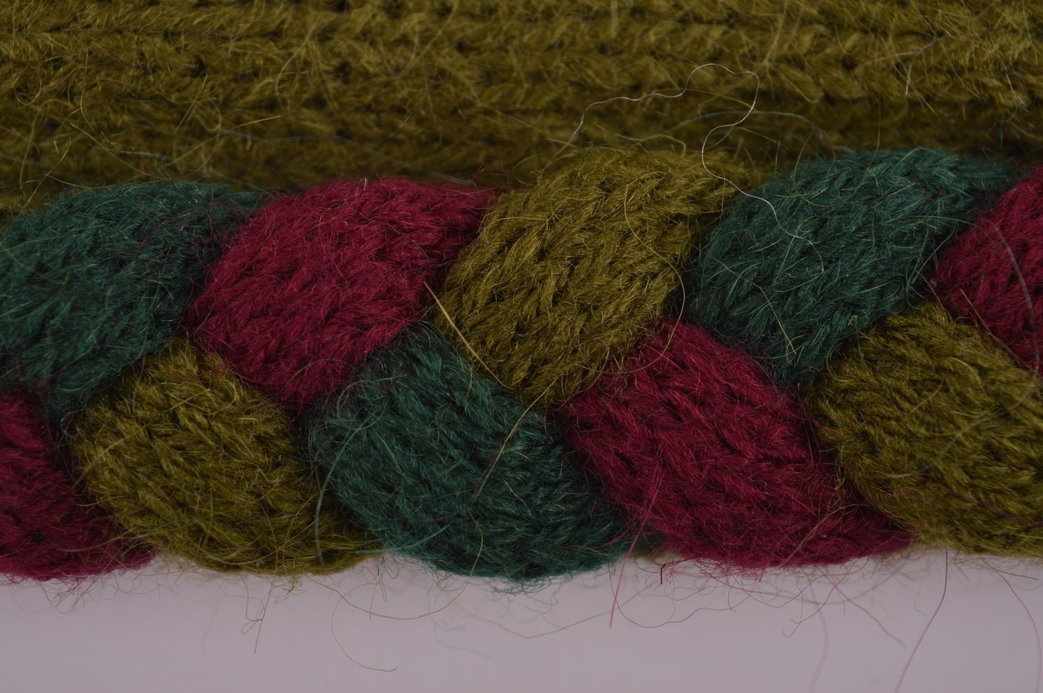Handgefertigt Halstuch Damen Schal aus Wolle Geschenk Ideen in Grün originell foto 3