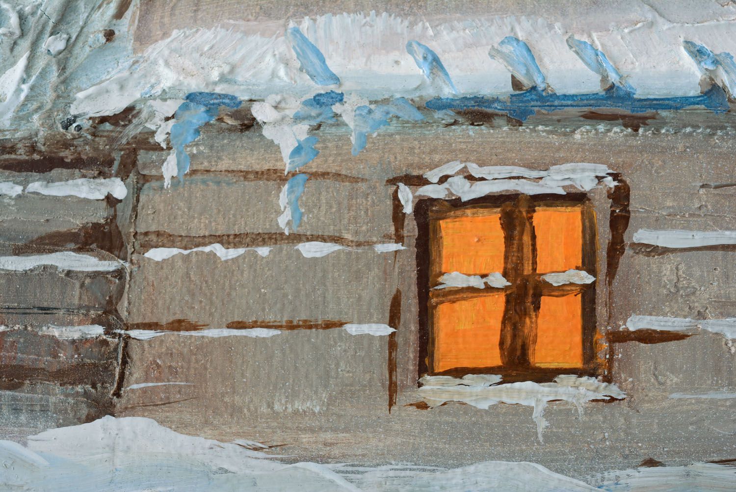 Oil painting Little House in the Forest photo 4