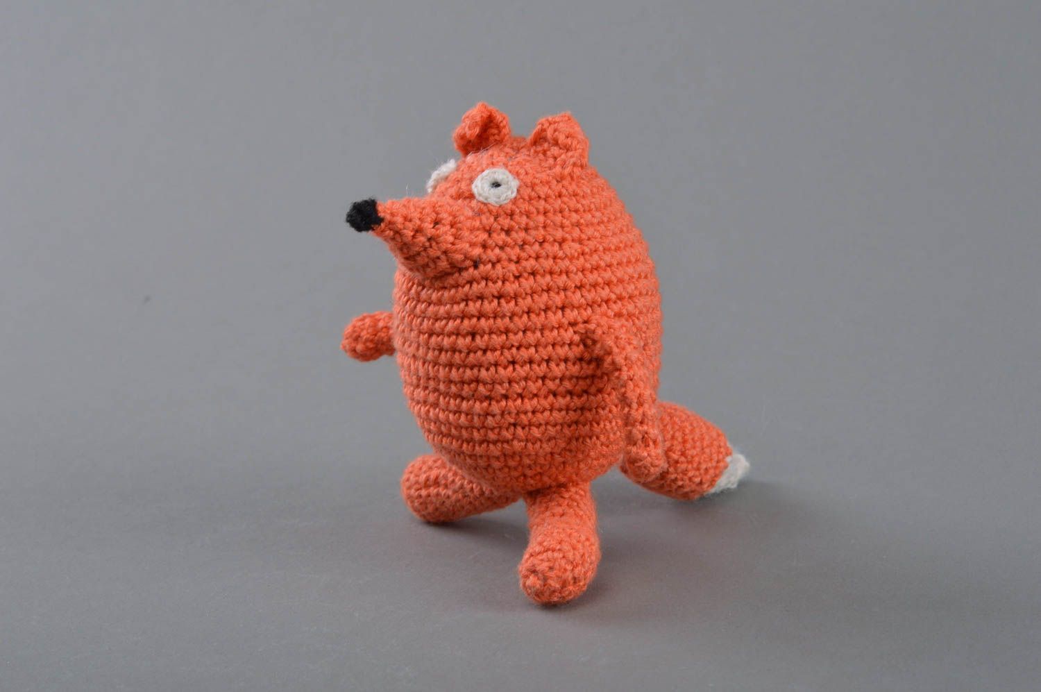 Beautiful homemade crochet soft toy Fox for kids and home decor photo 2