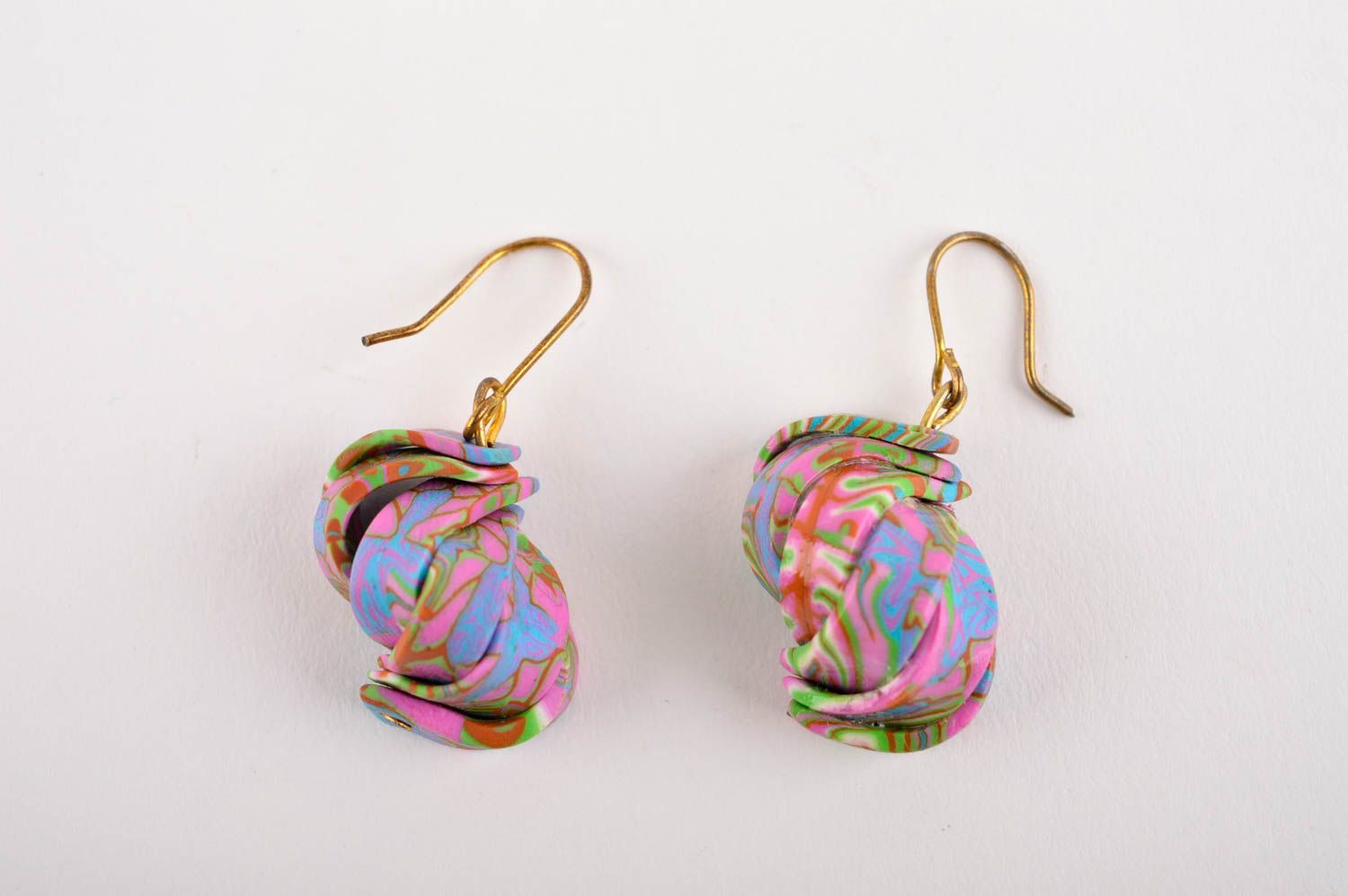 Bright handmade plastic earrings artisan jewelry designs best gifts for her photo 3