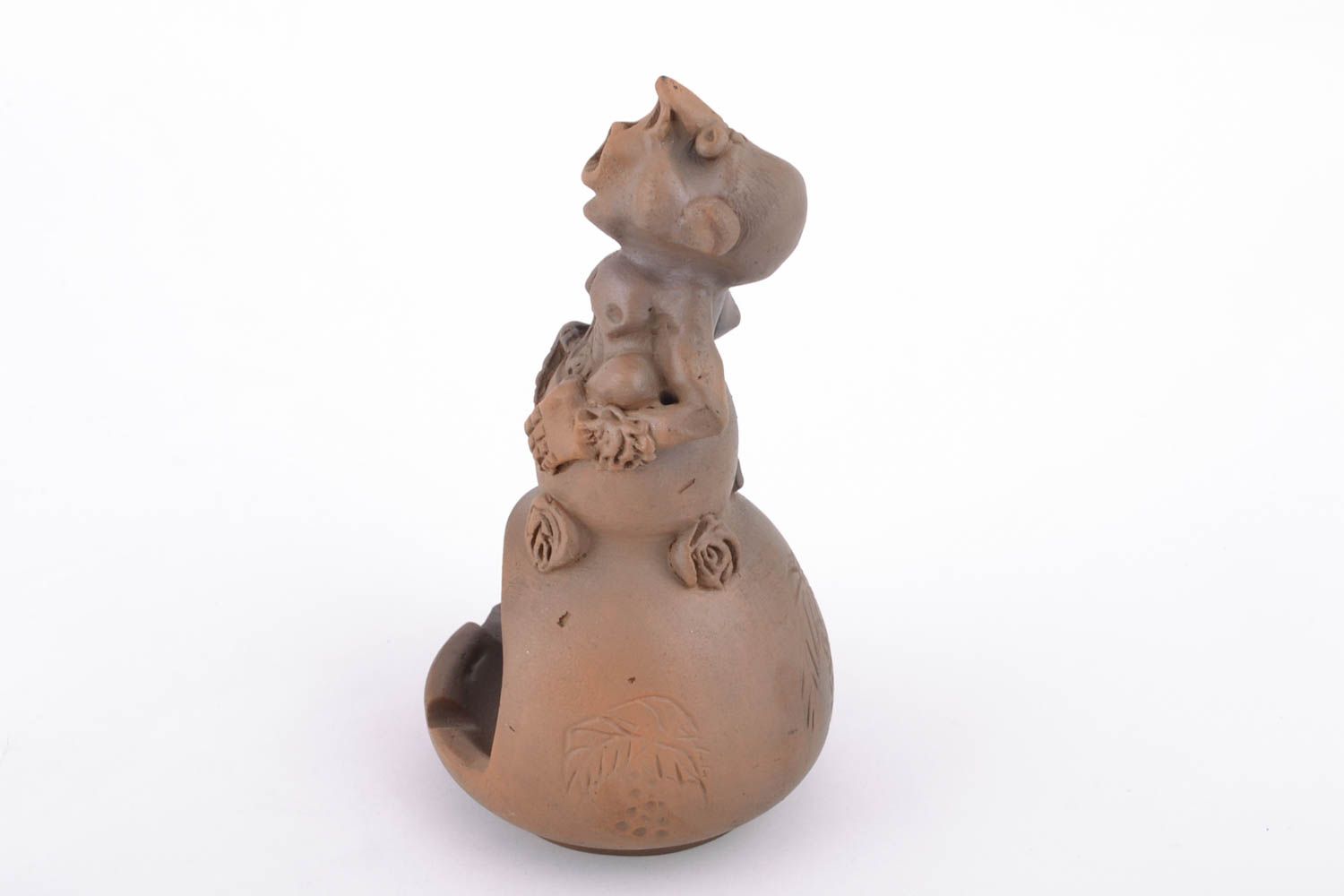 Petite cendrier en céramique brun de table fait main figurine insolite photo 5