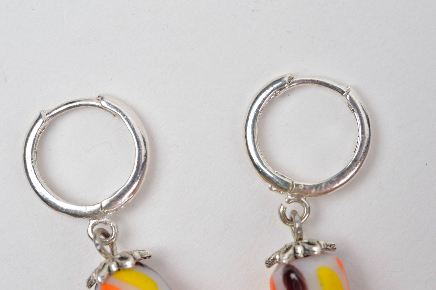 Colorful handmade earrings designer stylish accessory cute glass earrings photo 4