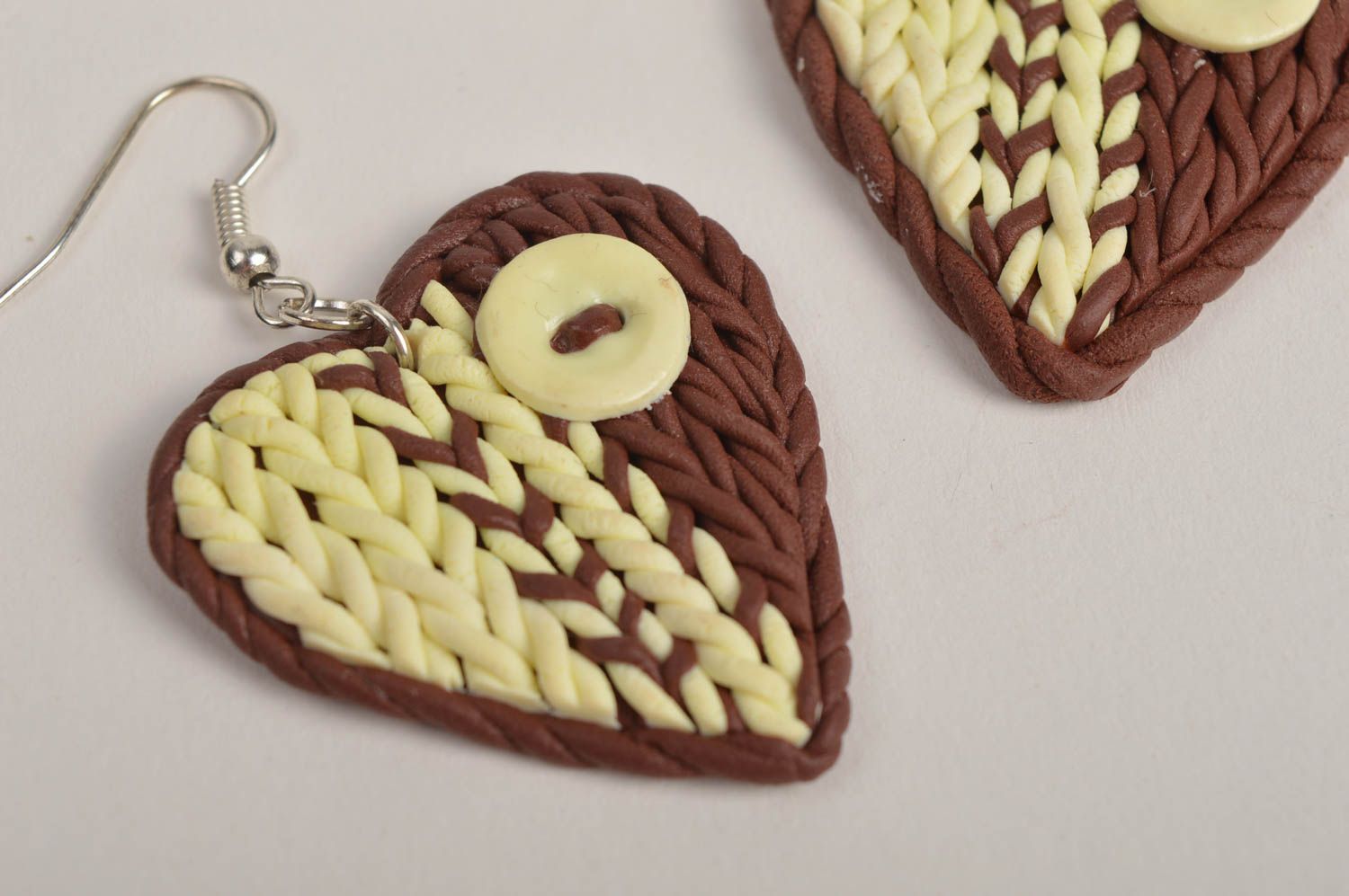 Beautiful handmade plastic earrings accessories for girls polymer clay ideas photo 4