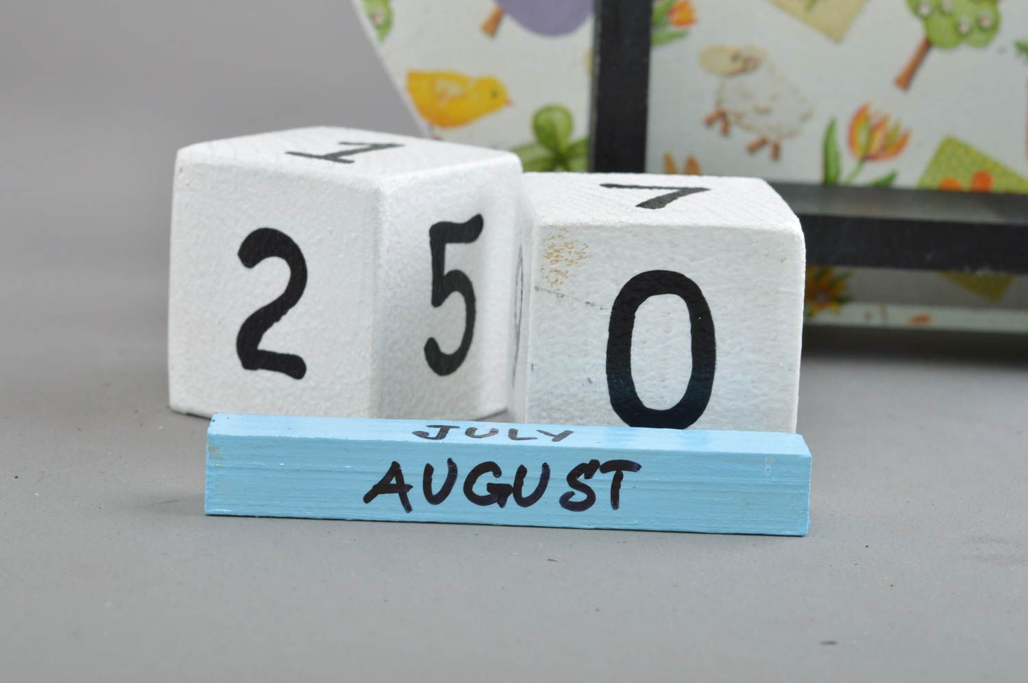 Детский календарь в виде барашка из фанеры декупаж ручной работы на кухню фото 4