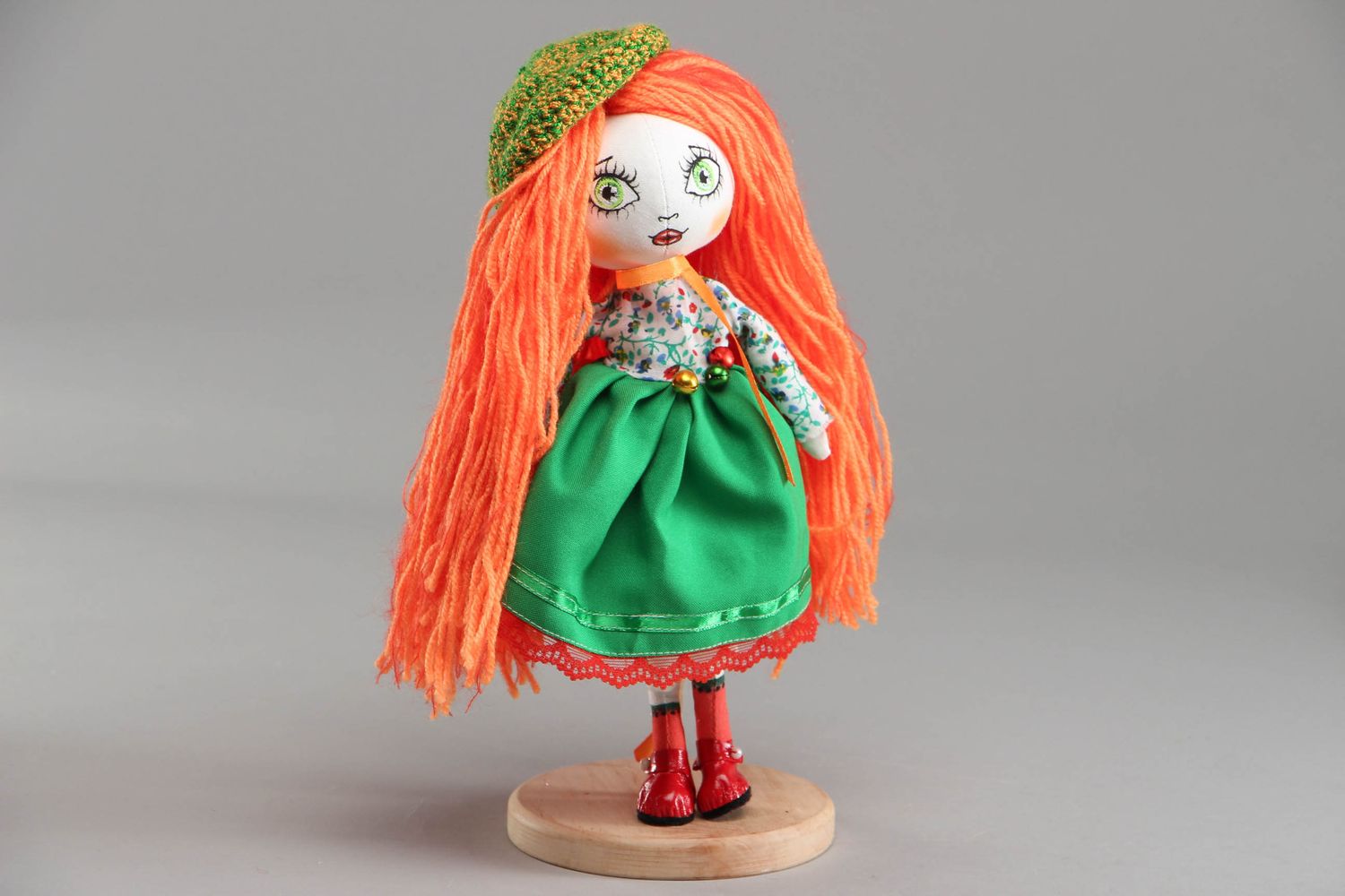 Collectible fabric doll with long hair photo 1