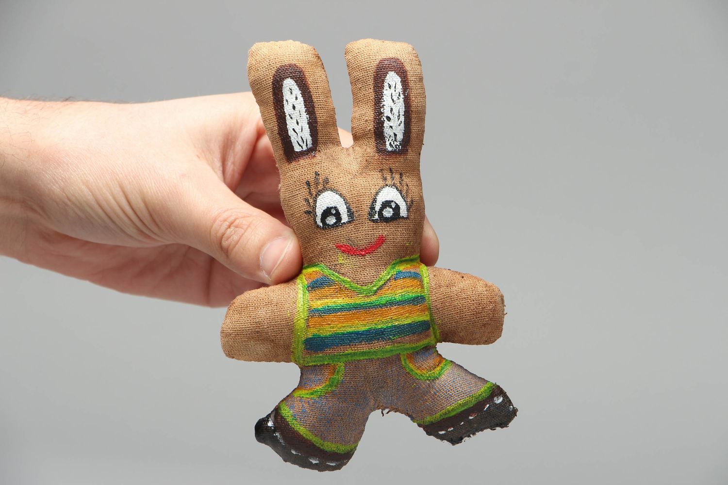 Fabric soft toy with painting Rabbit photo 4