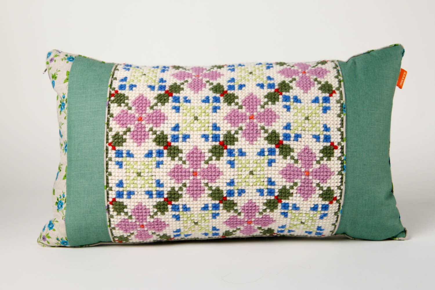 Диванная подушка ручной работы подушка на диван декоративная подушка яркая фото 3