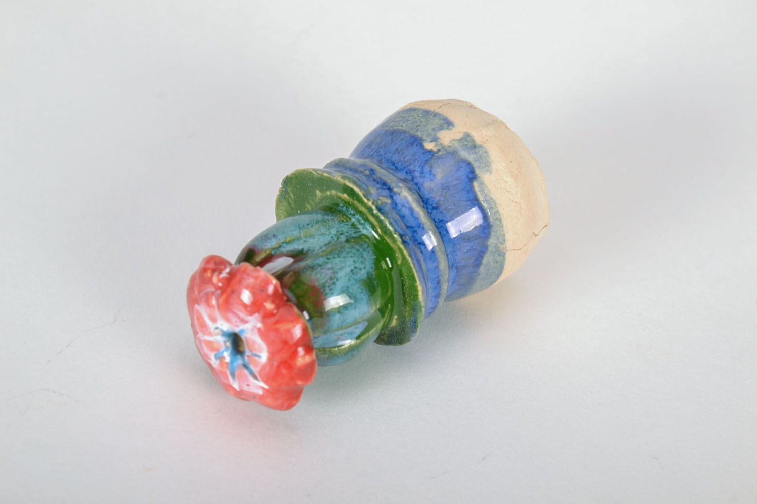 Figura de cerámica artesanal en forma de cacto foto 5