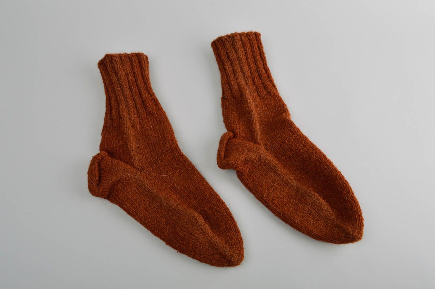 Winter Socken handgemachte braune warme Socken originelles Geschenk für Freunde foto 2