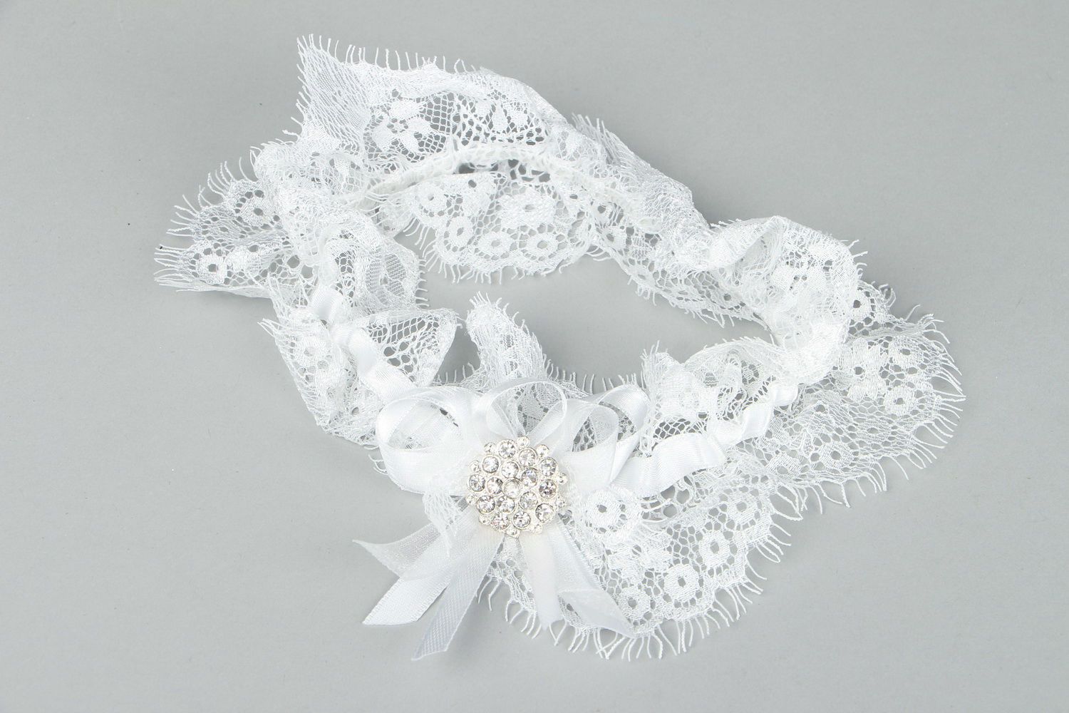 Handmade Spitze Strumpfband für Braut foto 4