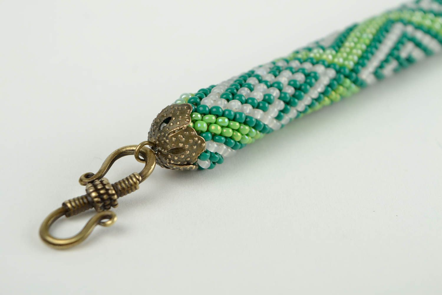 Handmade Armband Designer Schmuck Rocailles Armband Frauen Accessoire grün schön foto 5