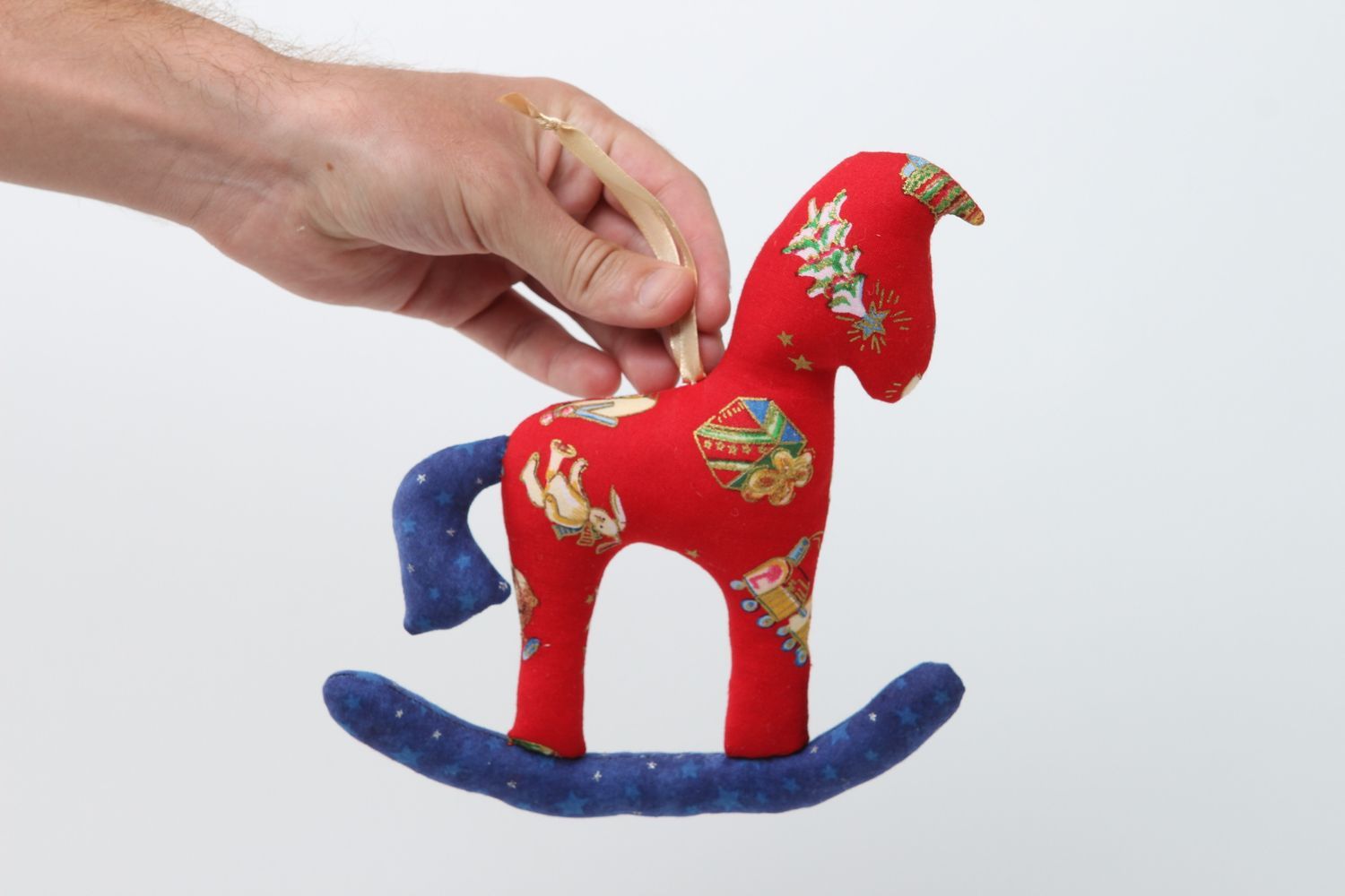 Beautiful handmade soft toy stuffed fabric toy nursery design for decorative use photo 5