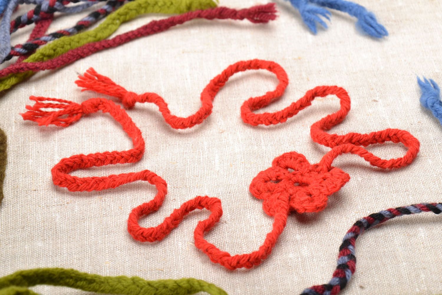 Handmade textile jewelry photo 1