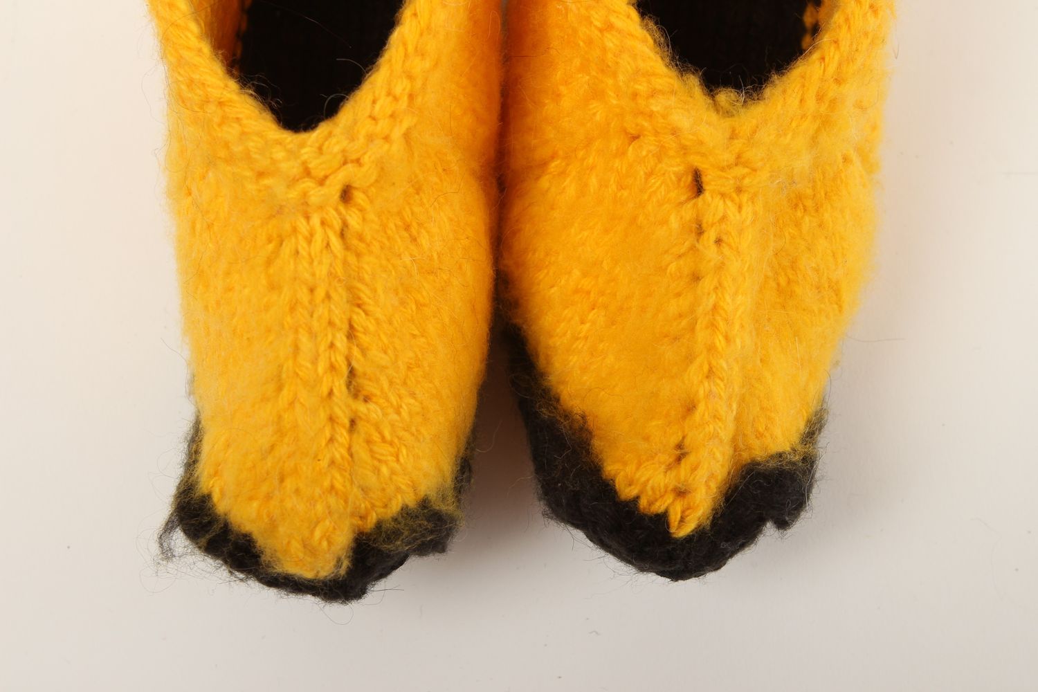 Bright handmade knitted slippers wool slippers fashion accessories small gifts photo 2