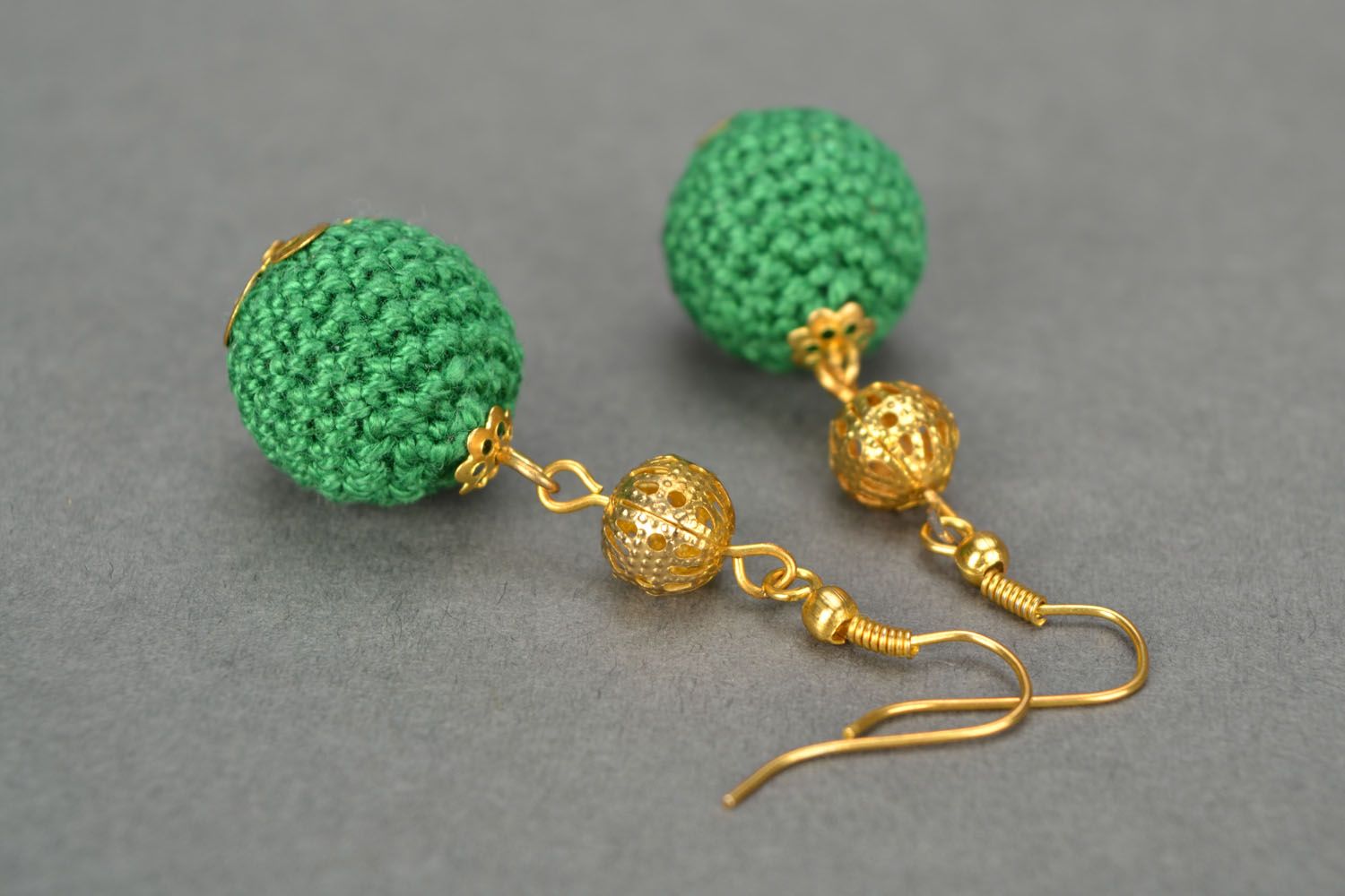 Long crochet earrings photo 4