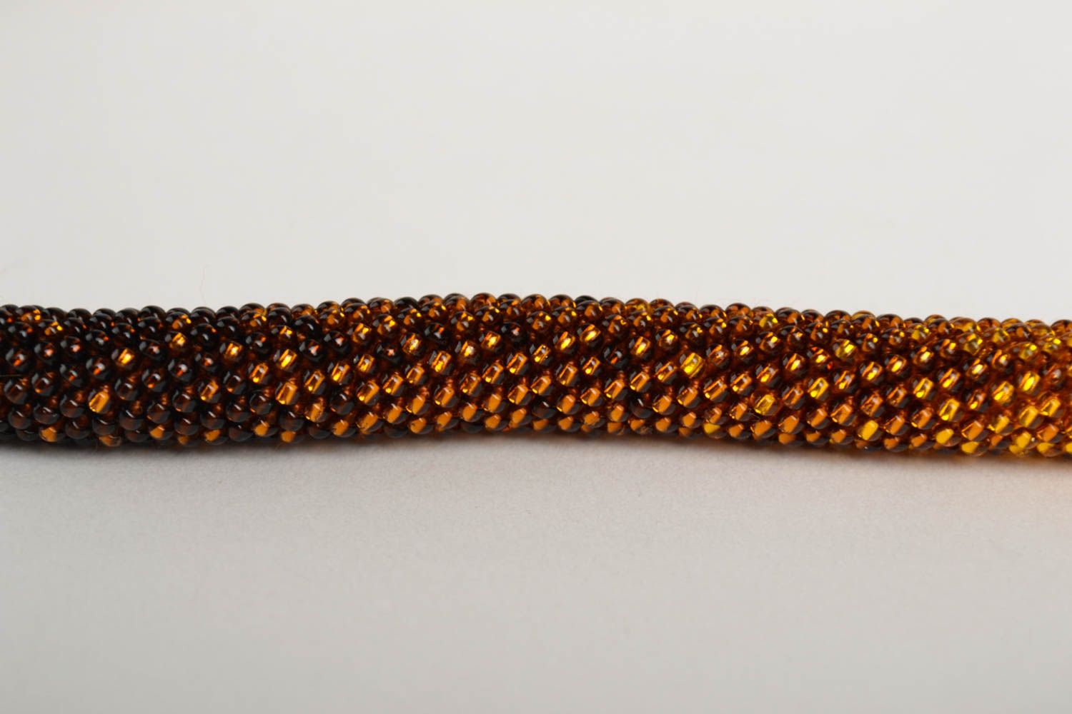 Collier spirale Bijou fait main noir doré perles de rocaille Cadeau femme photo 4