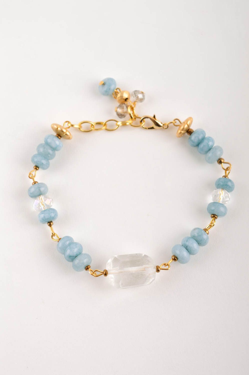 Handmade designer bracelet wrist bracelet fashion jewelry with natural stones photo 2