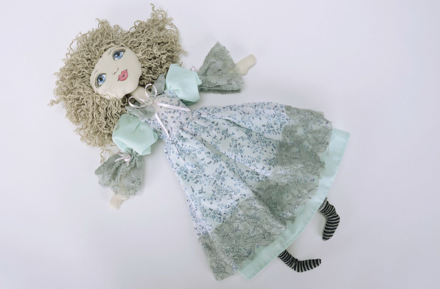 Soft doll made from natural fabrics photo 1