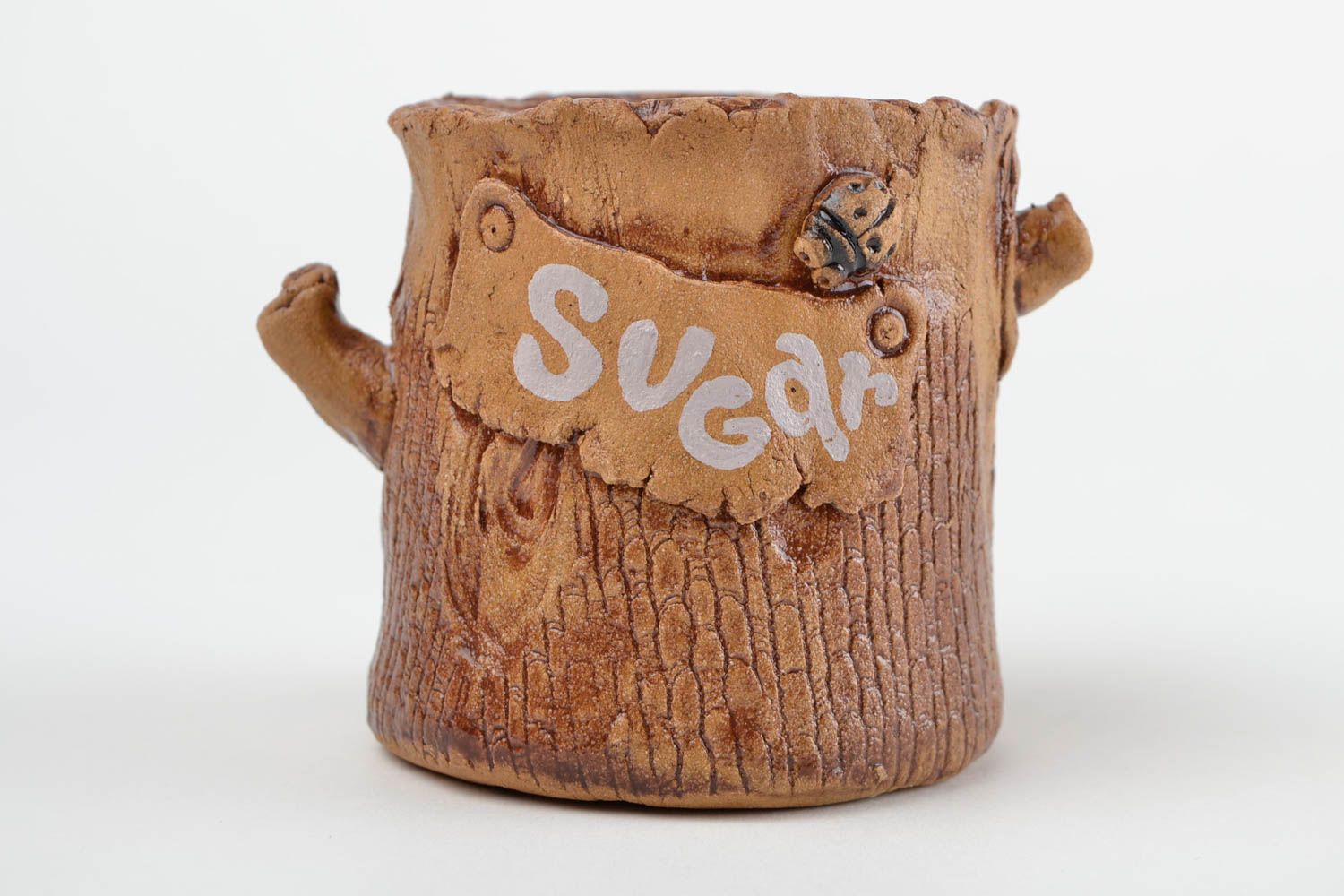 Sucrier fait main Pot à sucre en céramique Ustensile de cuisine original photo 3