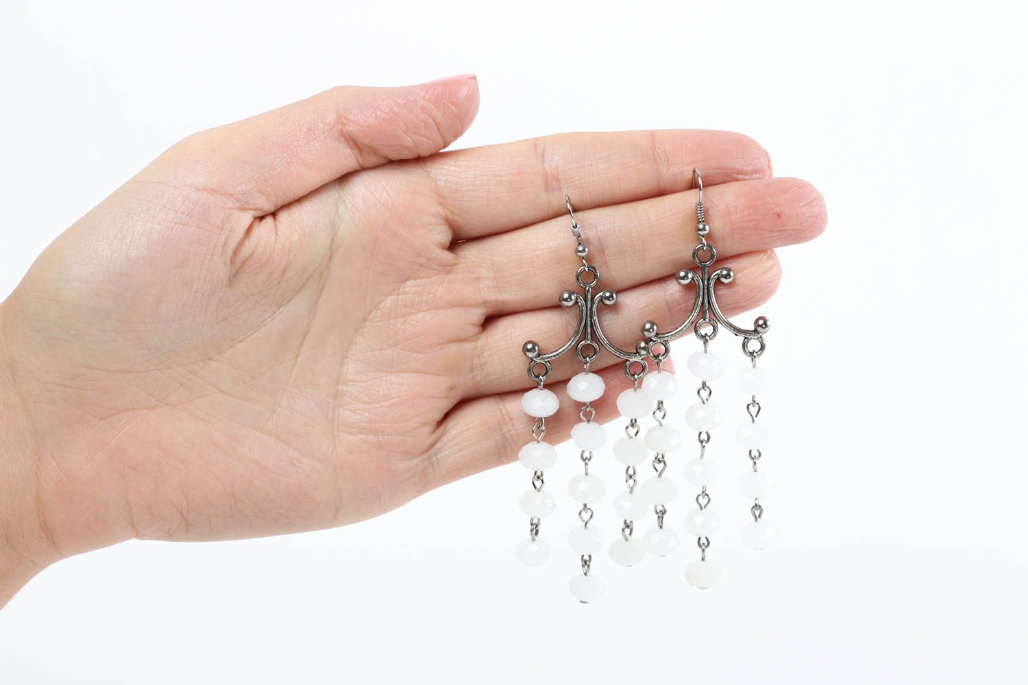 Handmade Ohrringe für Damen Kristall Schmuck Designer Accessoire fein modisch foto 5