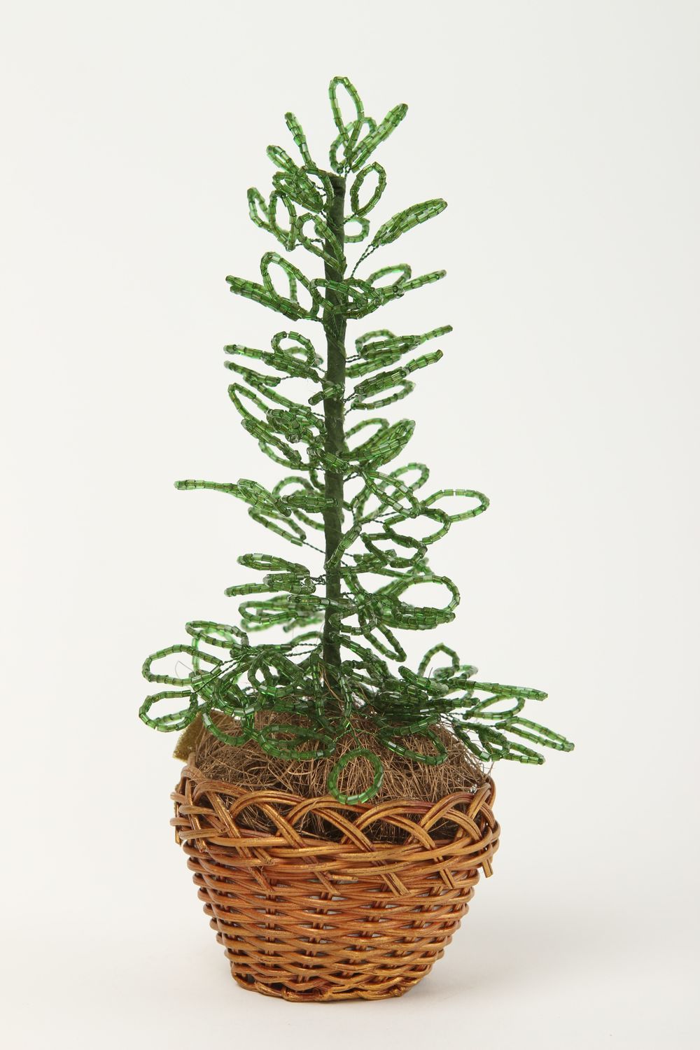 Árbol artificial hecho a mano elemento decorativo regalo original Abeto en cesto foto 4