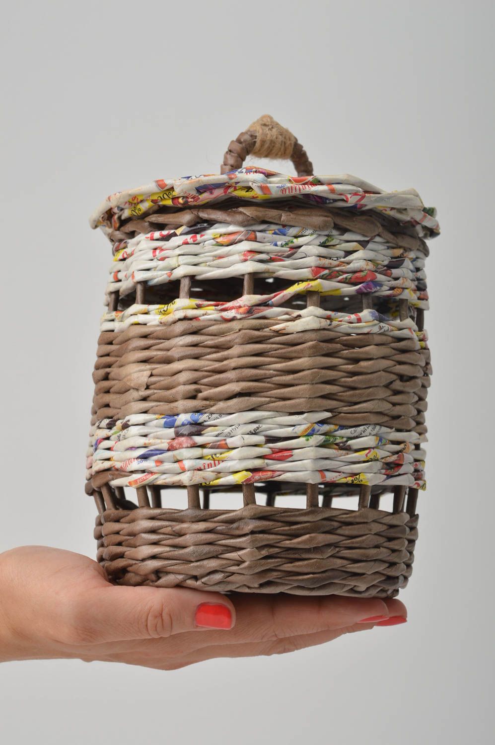 Handmade woven basket stylish decorative basket designer home ideas cute basket photo 1