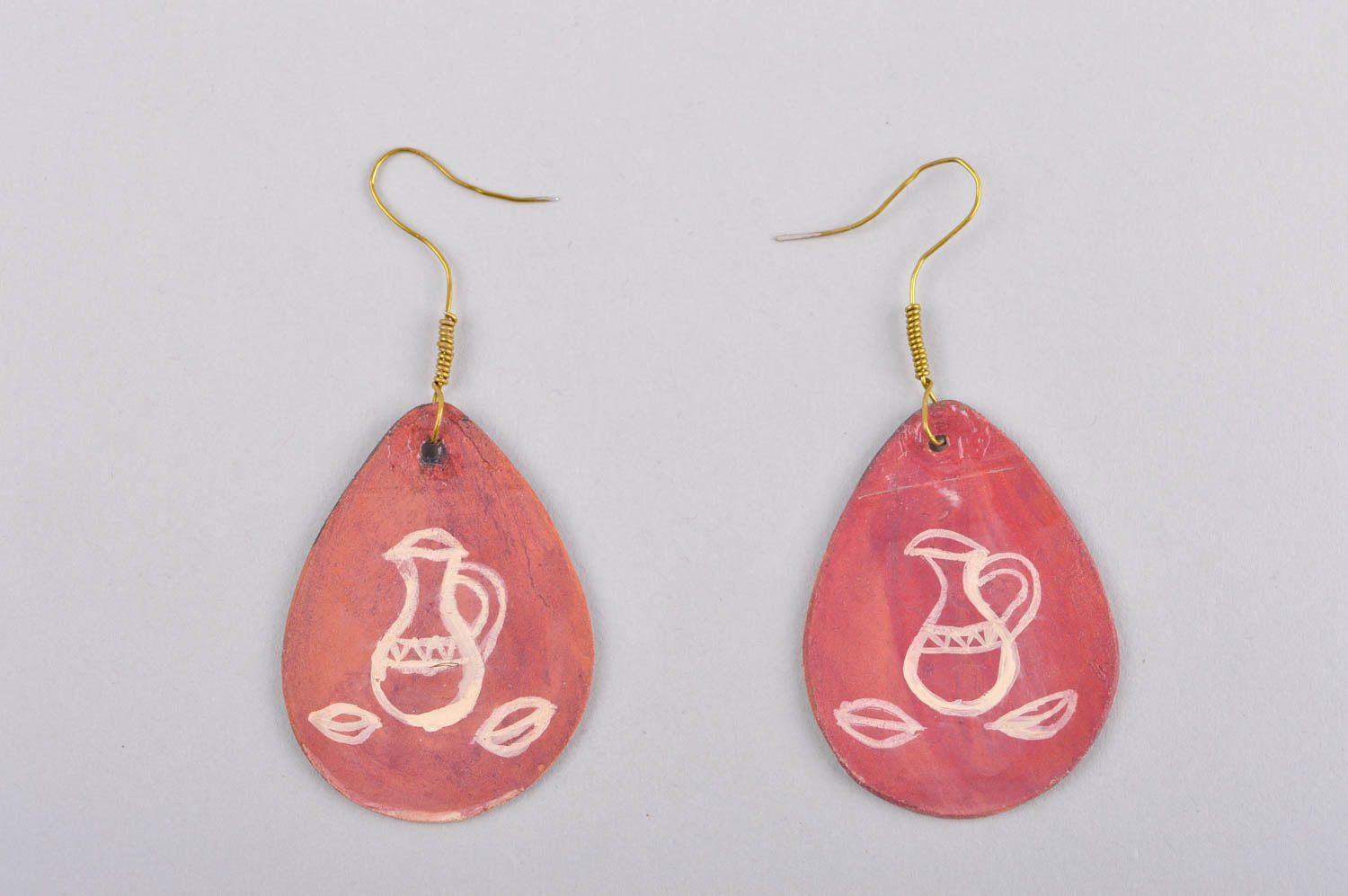 Ohrringe für Damen handmade Schmuck aus Ton Modeschmuck Ohrringe originell foto 4