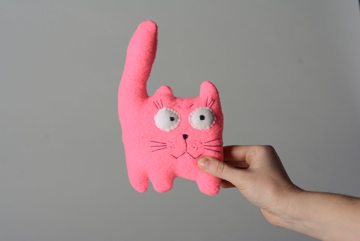 Brinquedo macio com aroma feito à mão Gato cor de rosa foto 4