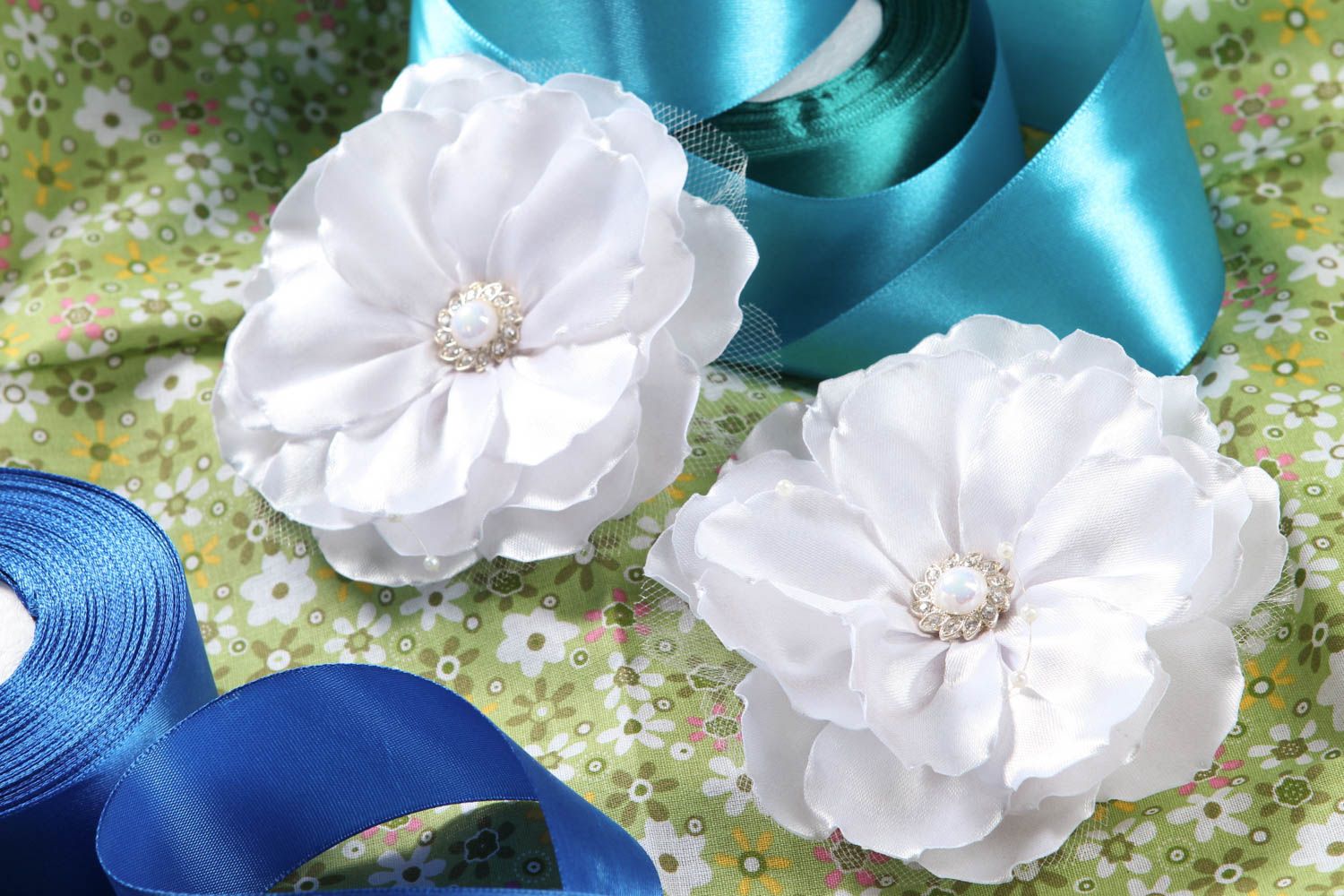 Handmade jewelry hair accessories kanzashi flowers gifts for girls hair jewelry photo 1