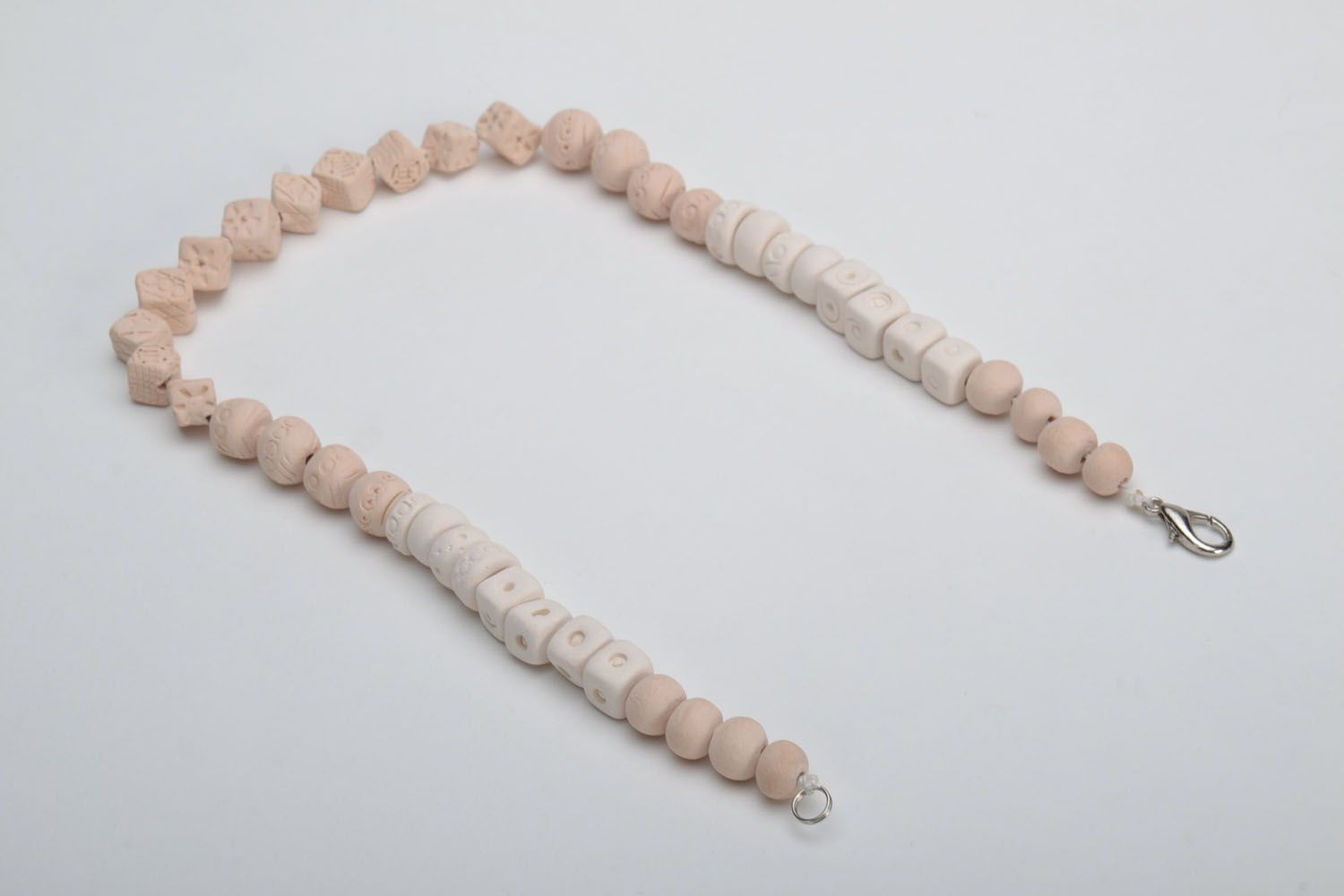 White clay necklace photo 4