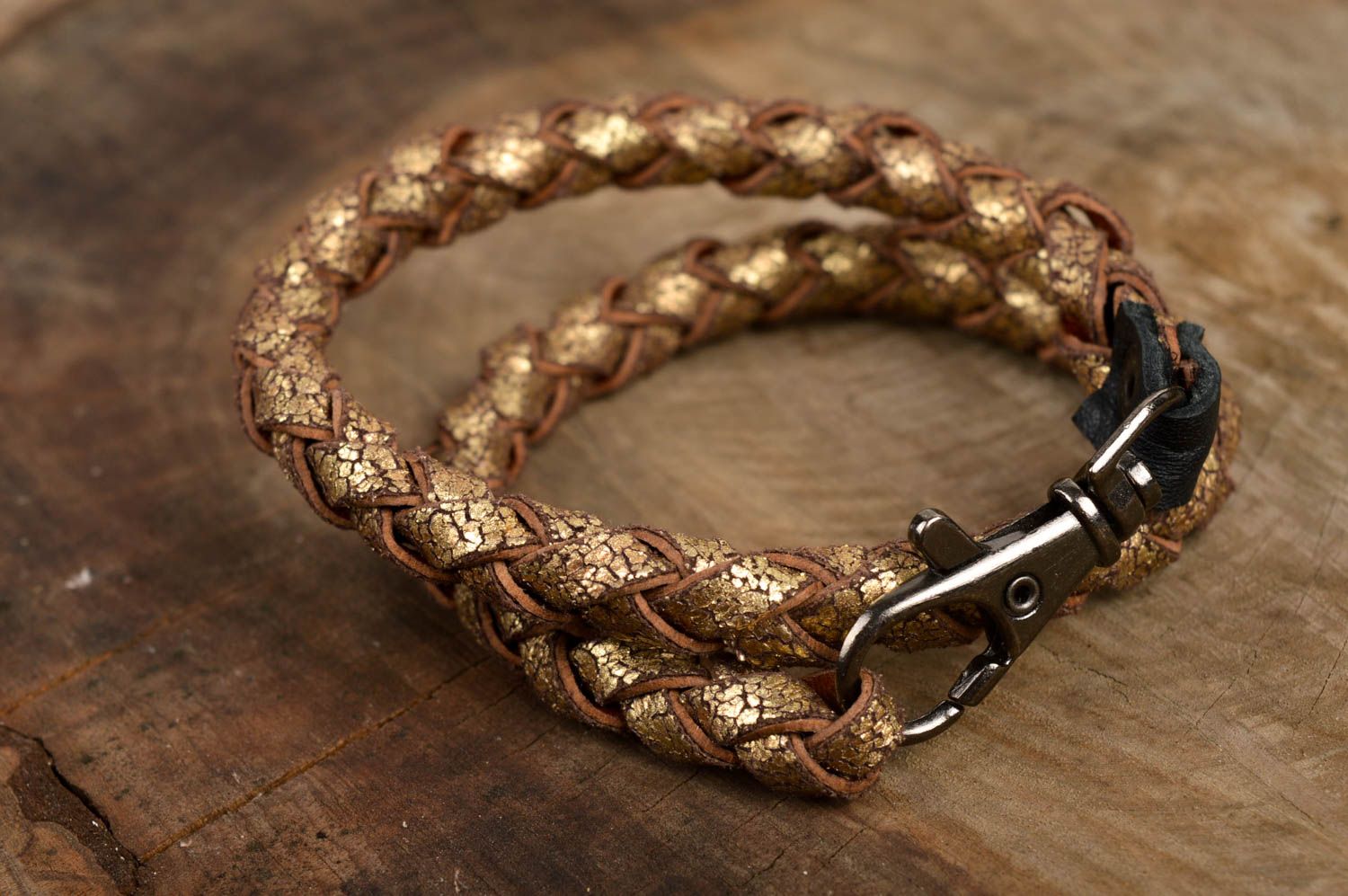 Handmade bracelet leather accessory unusual gift for girls women bracelet photo 1