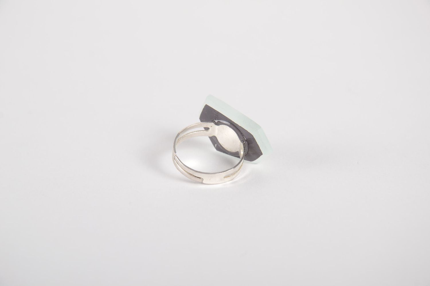 Handmade glass ring unusual glass jewelry designer ring glassware ring photo 4