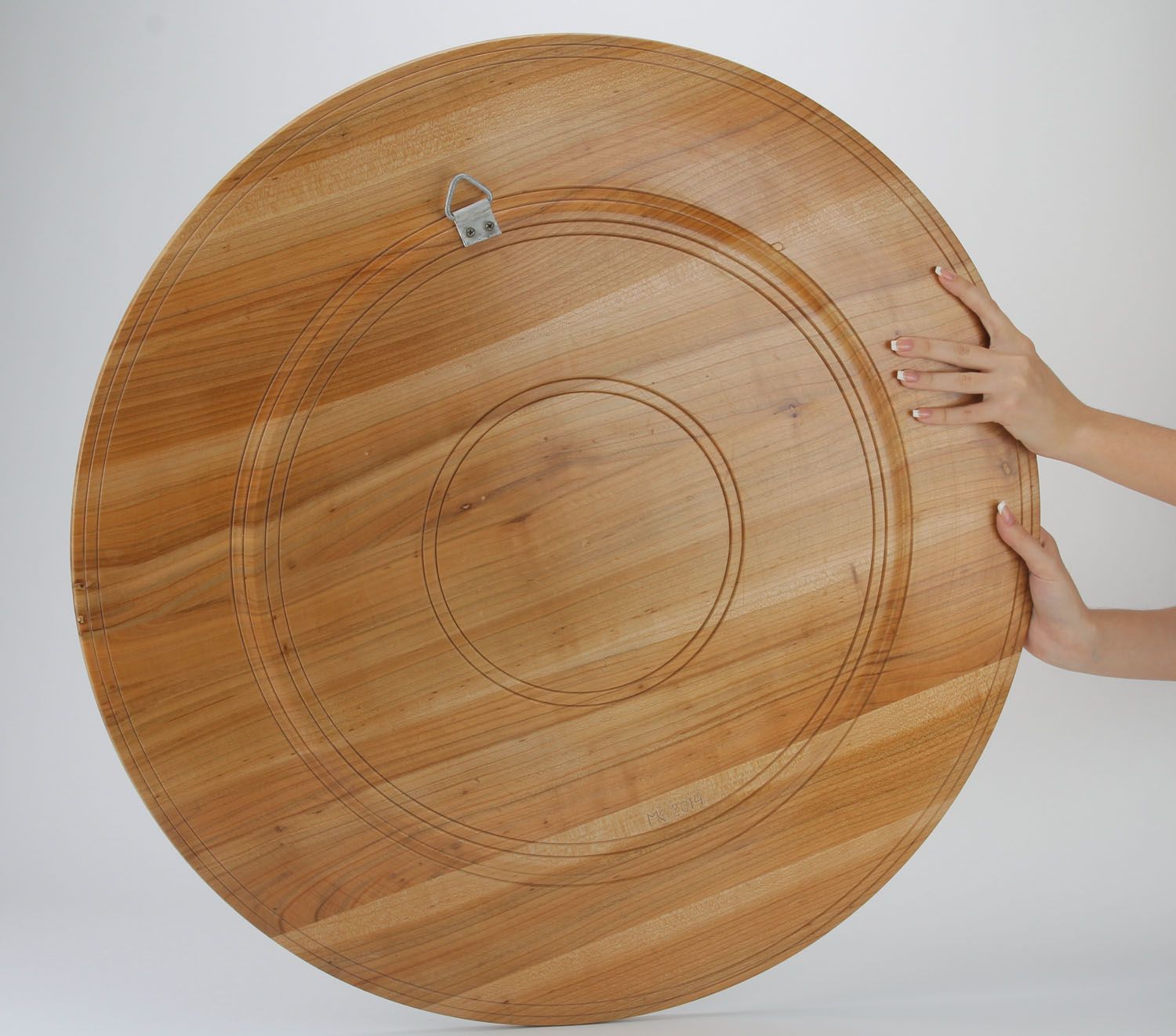 Piatto di legno fatto a mano piatto decorativo intagliato da parete esclusivo
 foto 4