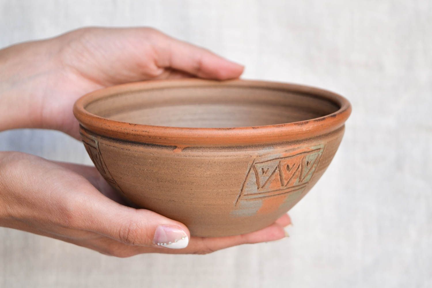 Handmade Keramik Geschirr Keramik Schüssel Küchen Deko Geschenk für Frauen 400ml foto 2
