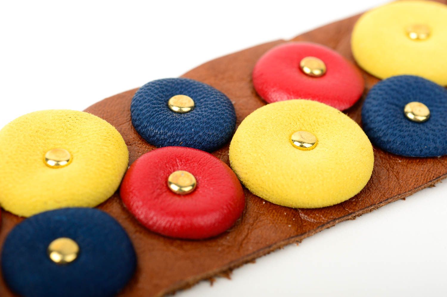 Pulsera de cuero hecha a mano regalo original brazalete artesanal multicolor foto 5