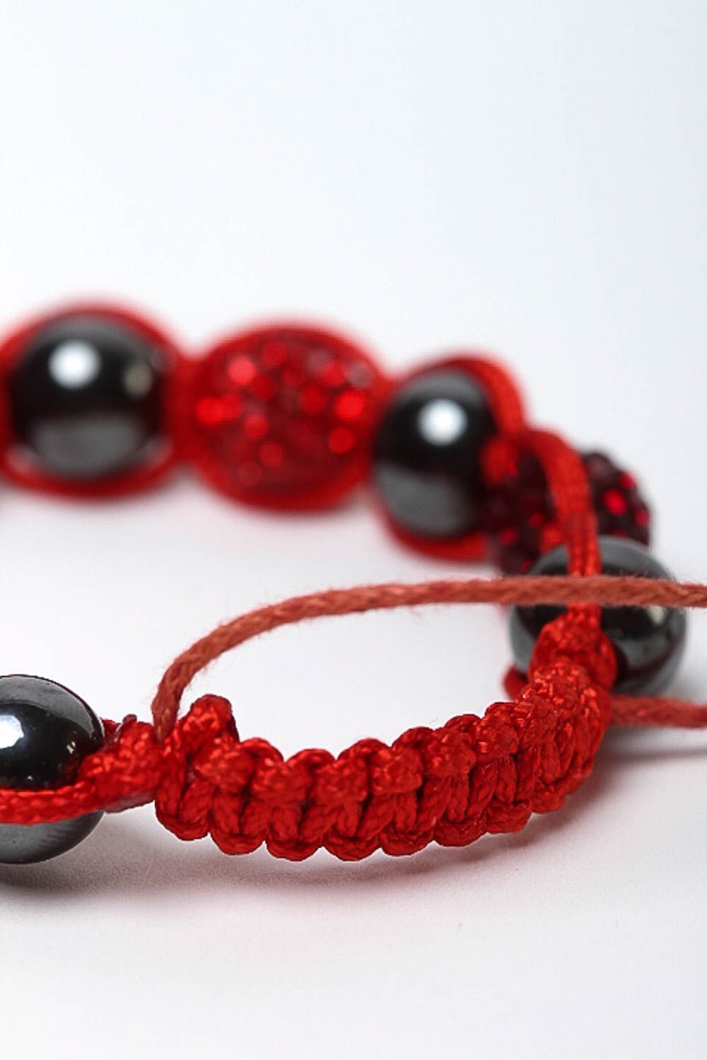 Bracelet tendance Bijou fait main lacet rouge design cadeau Accessoire femme photo 4