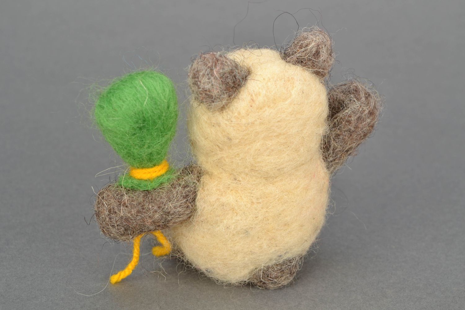 Felted wool toy bear photo 4