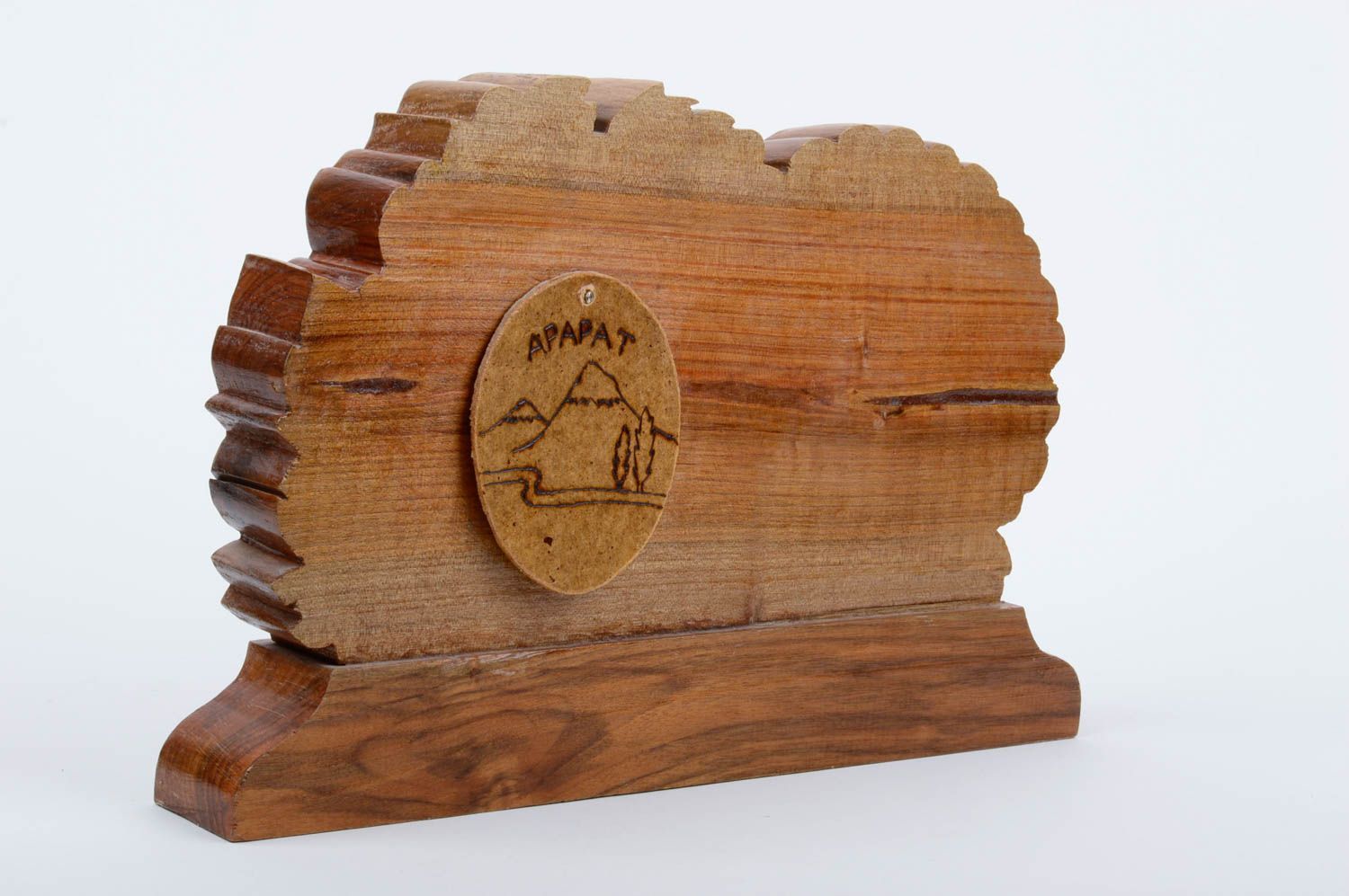 Tischuhr modern handmade Holz Wohnaccessoire Tischuhr Holz Geschenk Idee foto 4
