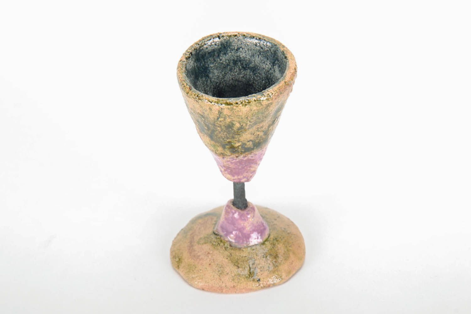 Ceramic shot glass with leg photo 4
