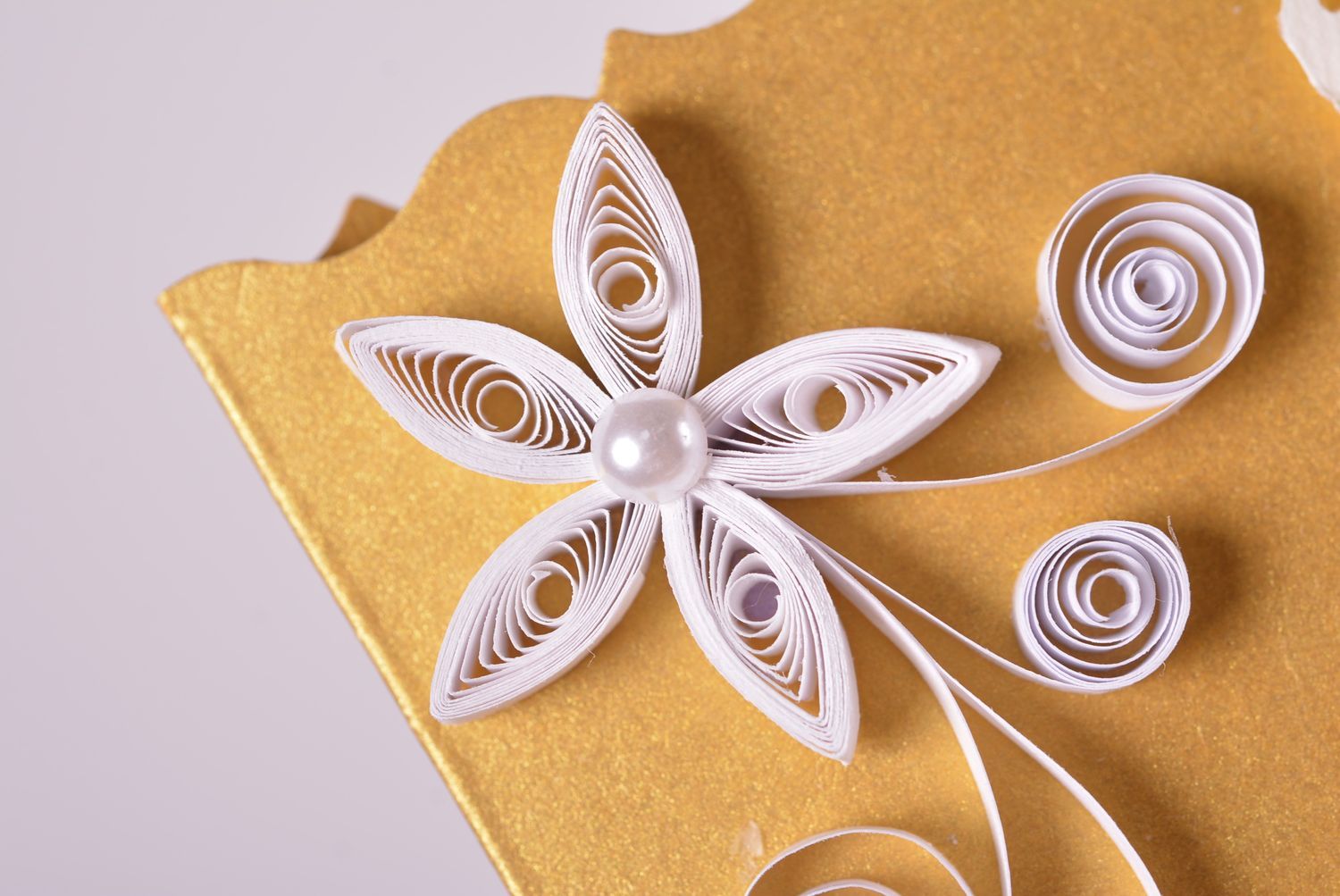 Carte de voeux fait main de couleur d'or avec papillons Cadeau original photo 3