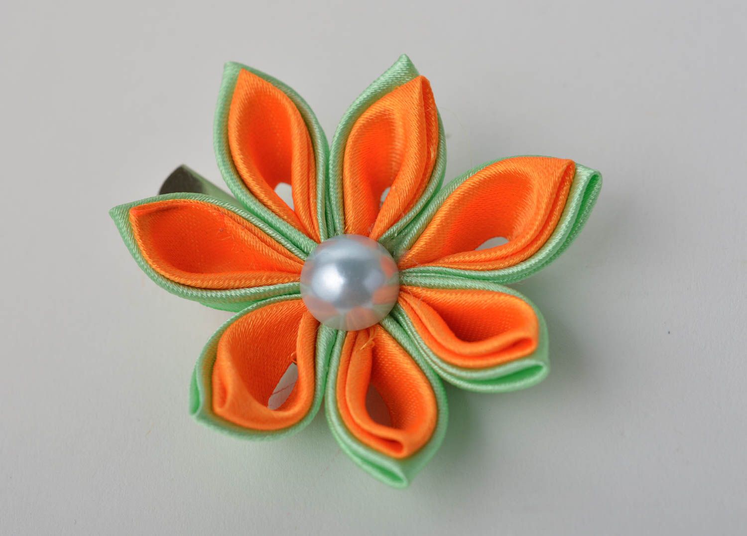 Beautiful handmade flower barrette hair clip flowers in hair accessories for her photo 5